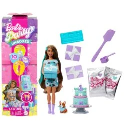 Barbie Party Unboxed Yllätysnukke Sininen