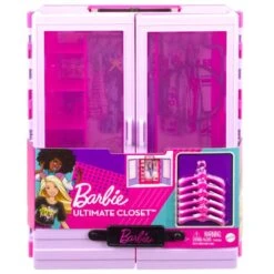 Barbie Vaatekaappi Pinkki Ja Henkarit 9 Barbie Vaatekaappi Pinkki Ja Henkarit -Muovi Ja Lelu US Barbie vaatekaappi pinkki 3