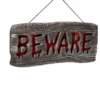 Halloween Beware-kyltti Valoilla -Muovi Ja Lelu US Beware Kyltti Valoilla