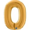 Folionumeropallo 0 Kulta 66 Cm -Muovi Ja Lelu US Folionumeropallo 0 kulta 66 cm