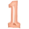 Folionumeropallo 1 Ruusukulta 66 Cm -Muovi Ja Lelu US Folionumeropallo 1 ruusukulta 66 cm