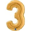 Folionumeropallo 3 Kulta 66 Cm