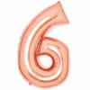 Folionumeropallo 6 Ruusukulta 66 Cm 1 Folionumeropallo 6 Ruusukulta 66 Cm -Muovi Ja Lelu US Folionumeropallo 6 ruusukulta 66 cm