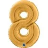 Folionumeropallo 8 Kulta 66 Cm 2 Folionumeropallo 8 Kulta 66 Cm -Muovi Ja Lelu US Folionumeropallo 8 kulta 66 cm