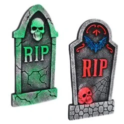 Hautakivi Halloween Neon RIP Erilaisia