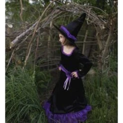 Lasten Naamiaisasu Noitamekko Ja Hattu Hämähäkki Musta-liila -Muovi Ja Lelu US Lasten naamiaisasu noitamekko hamahakki musta lila Great Pretenders 1