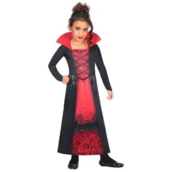 Lasten Naamiaisasu Vampyyrimekko Ruusukuviolla 128 Cm Eko