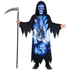 Lasten Naamiaisasu Viikatemies Neon 134 Cm Eko