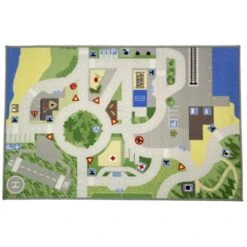 Liikennematto 100 X 150 Cm Värikäs