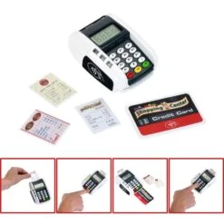 Maksupääte Leikkisetti Luottokorteilla Ja Kuiteilla -Muovi Ja Lelu US Maksupaate leikkisetti luottokorteilla ja kuiteilla 2