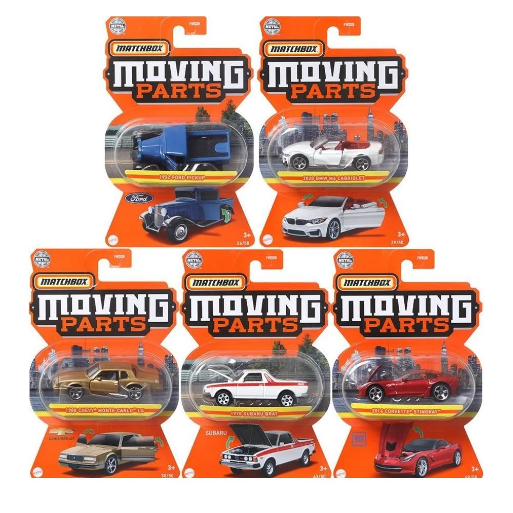 Matchbox Auto Moving Parts Erilaisia 3 Matchbox Auto Moving Parts Erilaisia