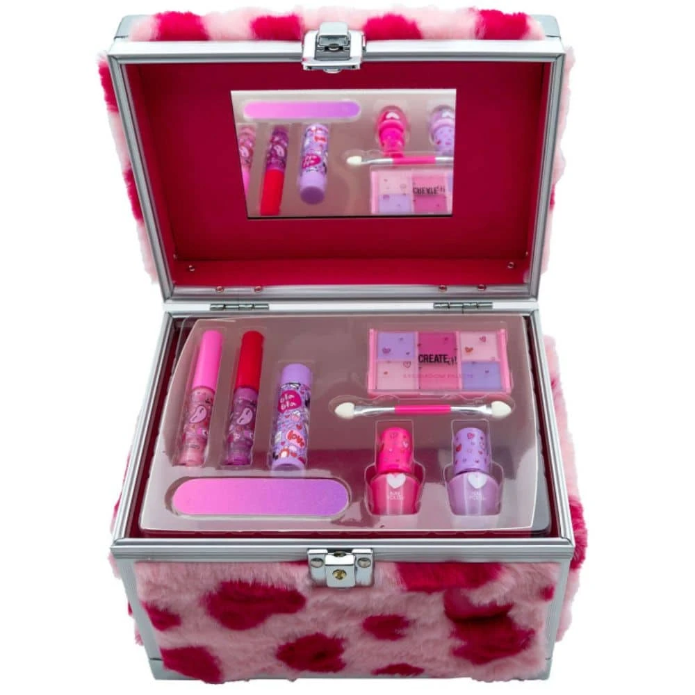 Meikkisalkku Pörrönen Ja Sydänkuvioilla Create It 5 Meikkisalkku Pörrönen Ja Sydänkuvioilla Create It - Image 3