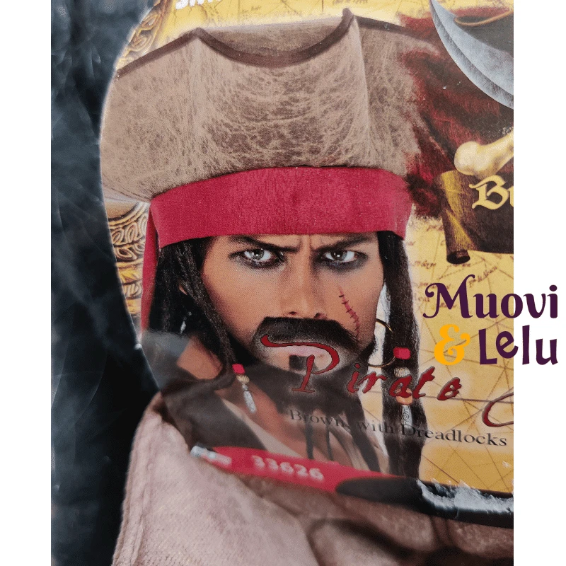 Merirosvohattu Ja -peruukki Aikuisten 3 Merirosvohattu Ja -peruukki Aikuisten