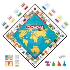 Monopoly Matkusta Maailmanympäri-lautapeli 8+ -Muovi Ja Lelu US Monopoly Matkusta Mailmanympari 8 1 1