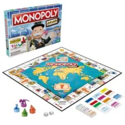 Monopoly Matkusta Maailmanympäri-lautapeli 8+ -Muovi Ja Lelu US Monopoly Matkusta Mailmanympari 8 2 1