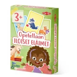 Opetellaan Iloiset Eläimet Korttipeli