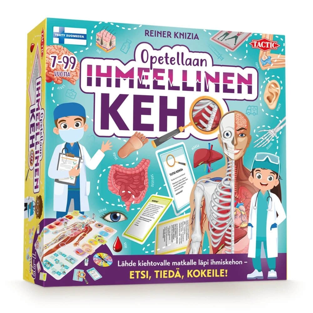 Opetellaan Ihmeellinen Keho Lautapeli +7v 3 Opetellaan Ihmeellinen Keho Lautapeli +7v