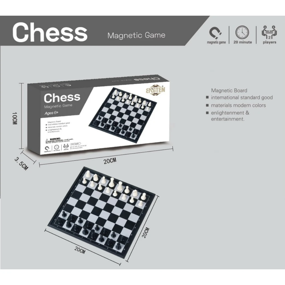 Shakki Magneettinen Matkapeli Kokoontaittuva 4 Shakki Magneettinen Matkapeli Kokoontaittuva - Image 2