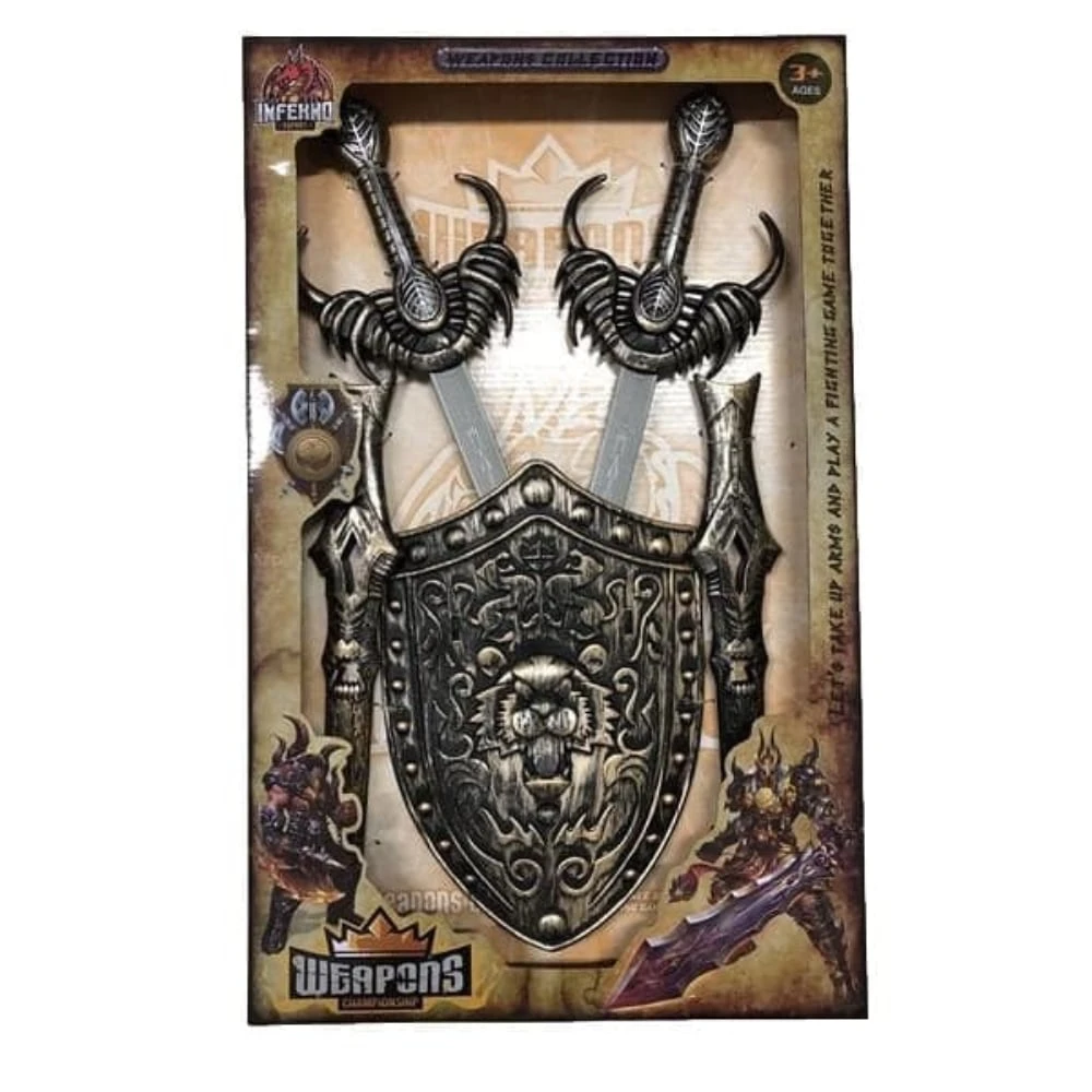 Miekka 2 Kpl Ja Kilpi Inferno 3 Miekka 2 Kpl Ja Kilpi Inferno