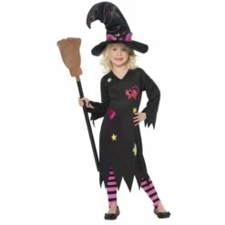 Lasten Naamiaisasu Noitatyttö S 115-128 Cm