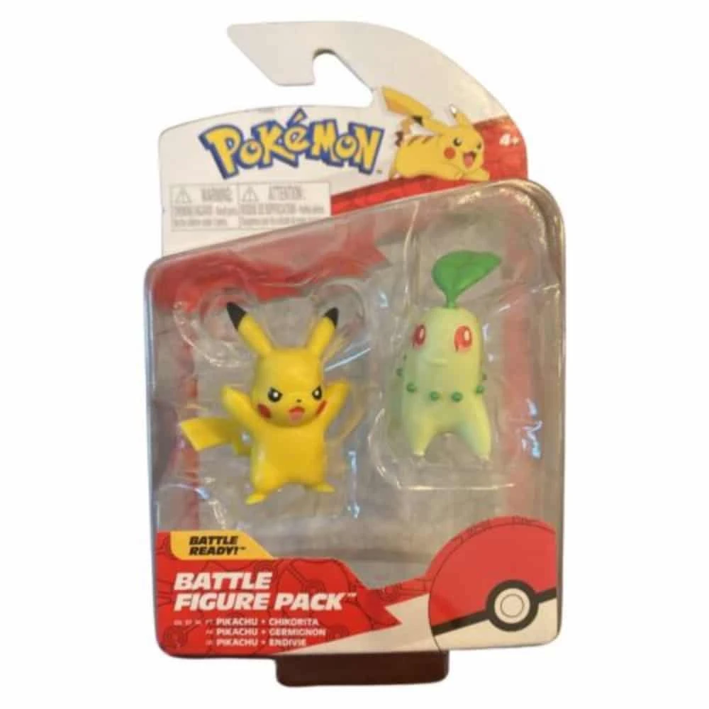 Pokemon Battle Pikachu & Chikorita 3 Pokemon Battle Pikachu & Chikorita