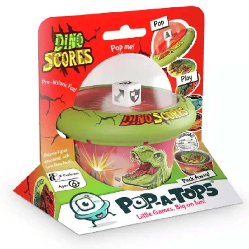 Pop-A-Tops Dinofaktat -peli 3 Pop-A-Tops Dinofaktat -peli