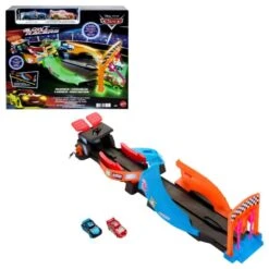 Cars Glow Racers Criss-Cross Ratasetti -Muovi Ja Lelu US Schleich Beaty Akhaltekeori 42621 6