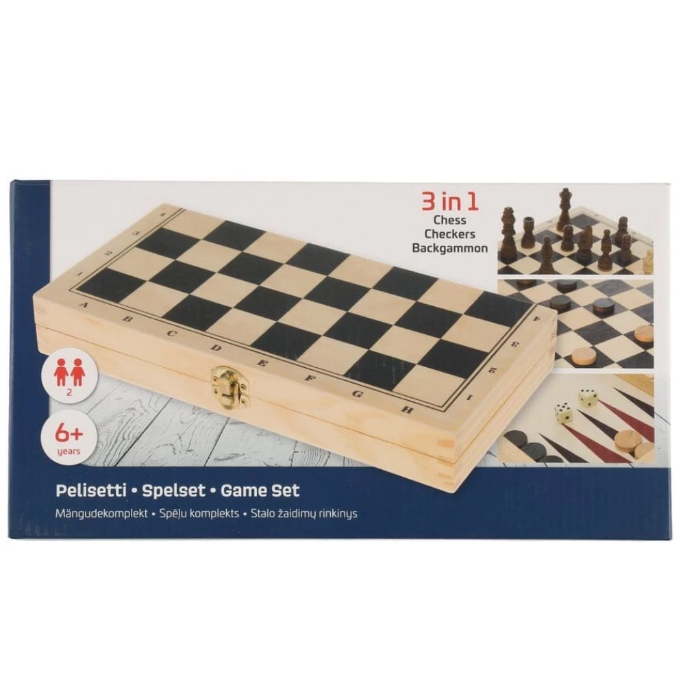 Shakki 3 In 1 -pelisetti 3 Shakki 3 In 1 -pelisetti