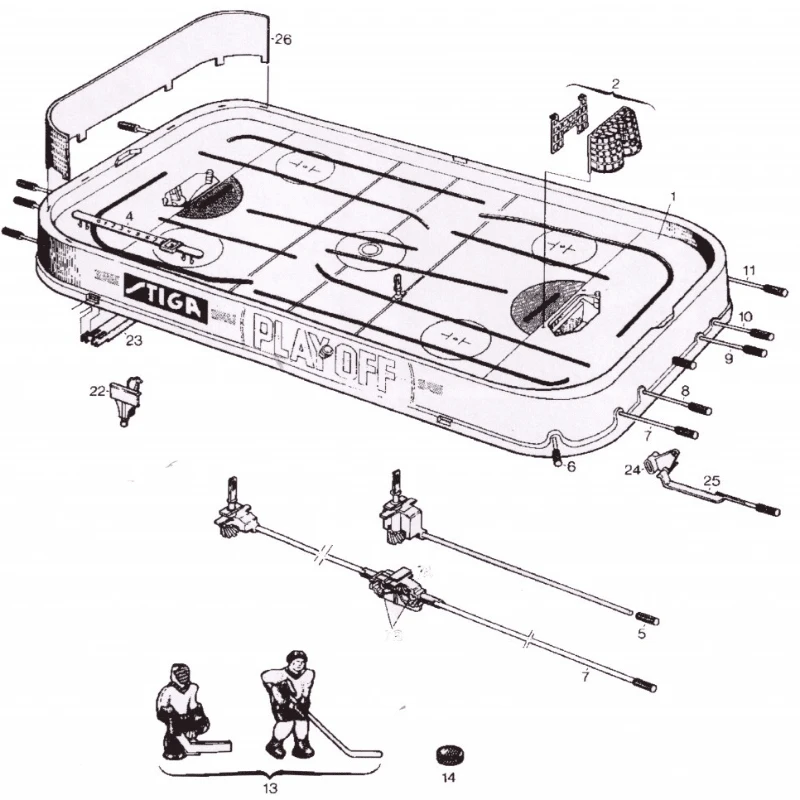 Stiga Varaosa Jääkiekkopelin Ohjaustanko Maalivahti 4 Stiga Varaosa Jääkiekkopelin Ohjaustanko Maalivahti - Image 2
