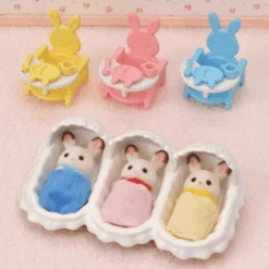 Sylvanian Families Suklaapupu Kolmoset Setti 5532 -Muovi Ja Lelu US Sylvanian Suklaapupu Kolmoset setti 7