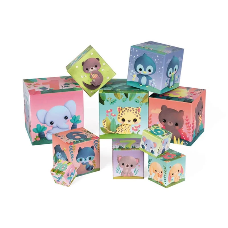 Pinopurkit Kuutiot Eläimet Janod 4 Pinopurkit Kuutiot Eläimet Janod - Image 2