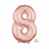 Folionumeropallo 8 Ruusukulta 66 Cm 1 Folionumeropallo 8 Ruusukulta 66 Cm -Muovi Ja Lelu US folionumeropallo 8 ruusukulta 66 cm