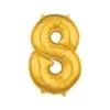Folionumeropallo 8 Kultainen 66 Cm -Muovi Ja Lelu US foliopallo8
