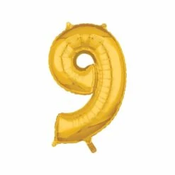 Folionumeropallo 9 Kultainen 66 Cm