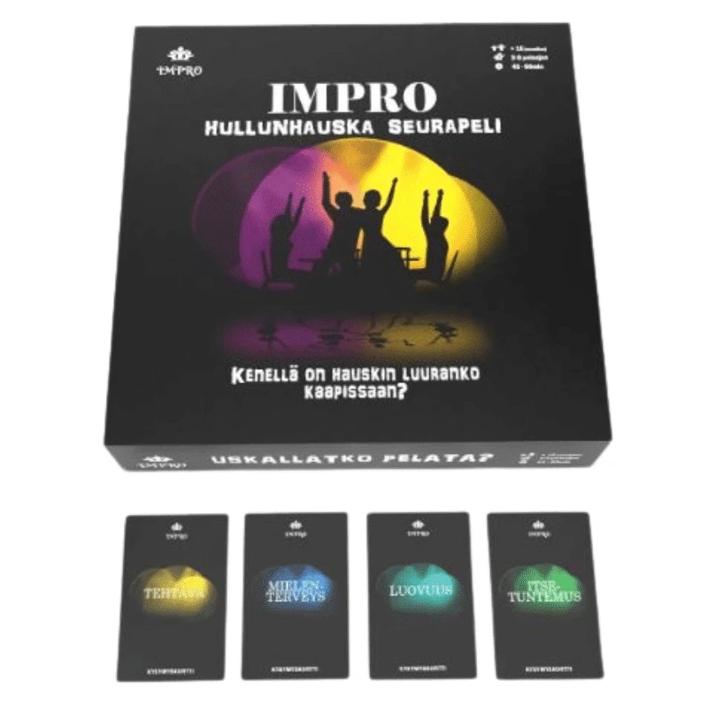 Impro Hullunhauska Seurapeli-lautapeli 3 Impro Hullunhauska Seurapeli-lautapeli